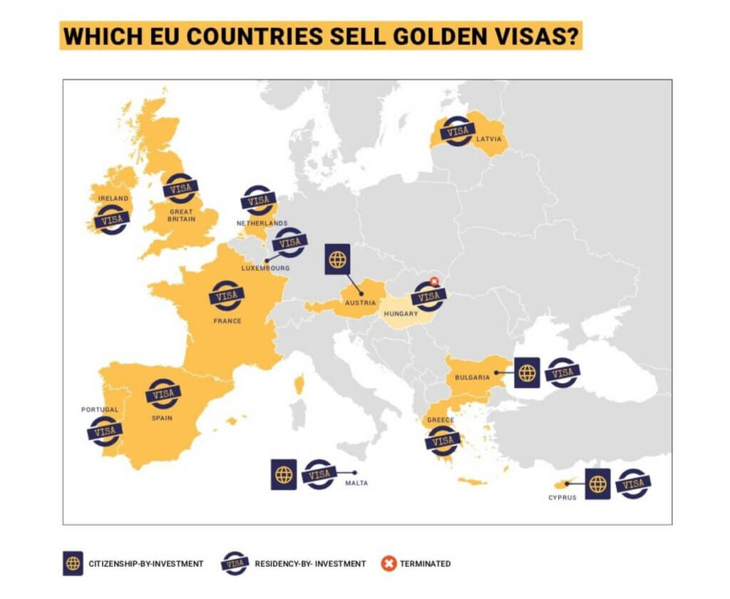 MAP EU COUNTRY CITIZENSHIP