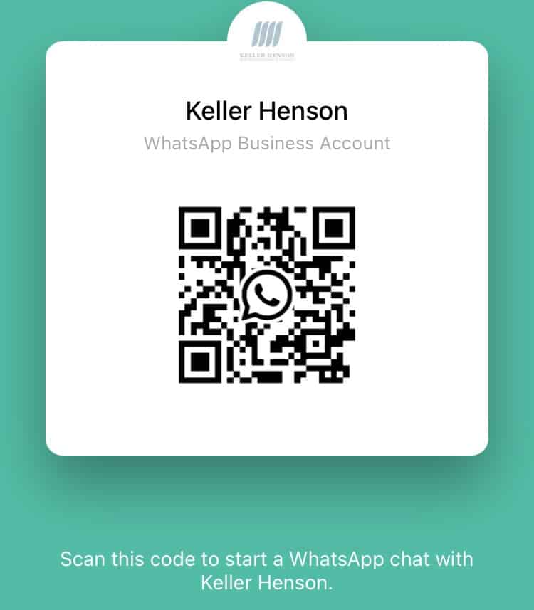 QR code keller henson whatsapp