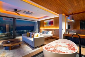 sea sunset pool villa pictures - Interior -livingroom