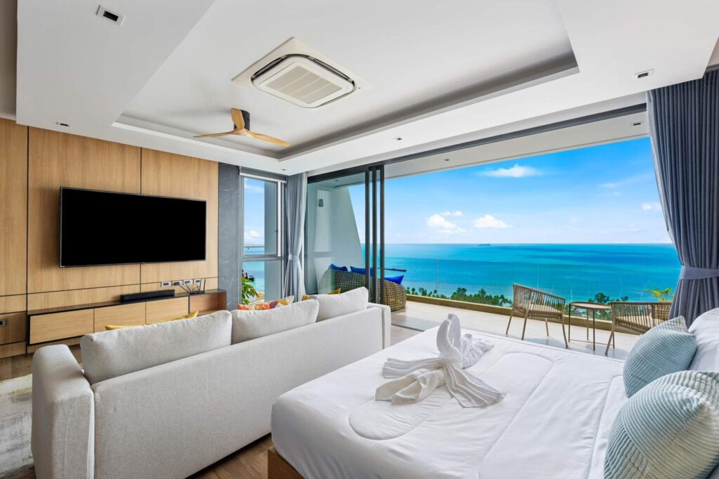 sea sunset pool villa pictures - Interior -livingroom