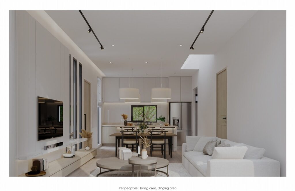 The Sky Khao Tao - Type A - Livingroom and Dinning area