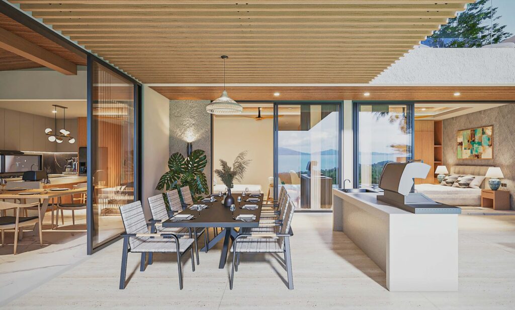 Sense 8 Samui Seaview Villas - 3BR Kitchen + Dining