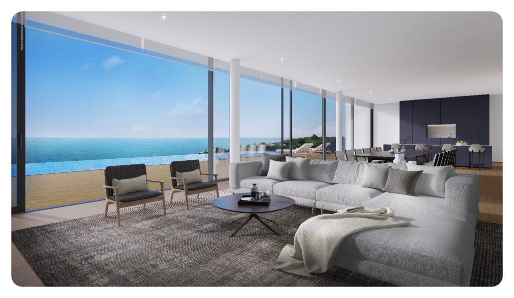 Crescent Bay Beachfront Villas - Perspective Villa 5-6 (Type 2) - Living area